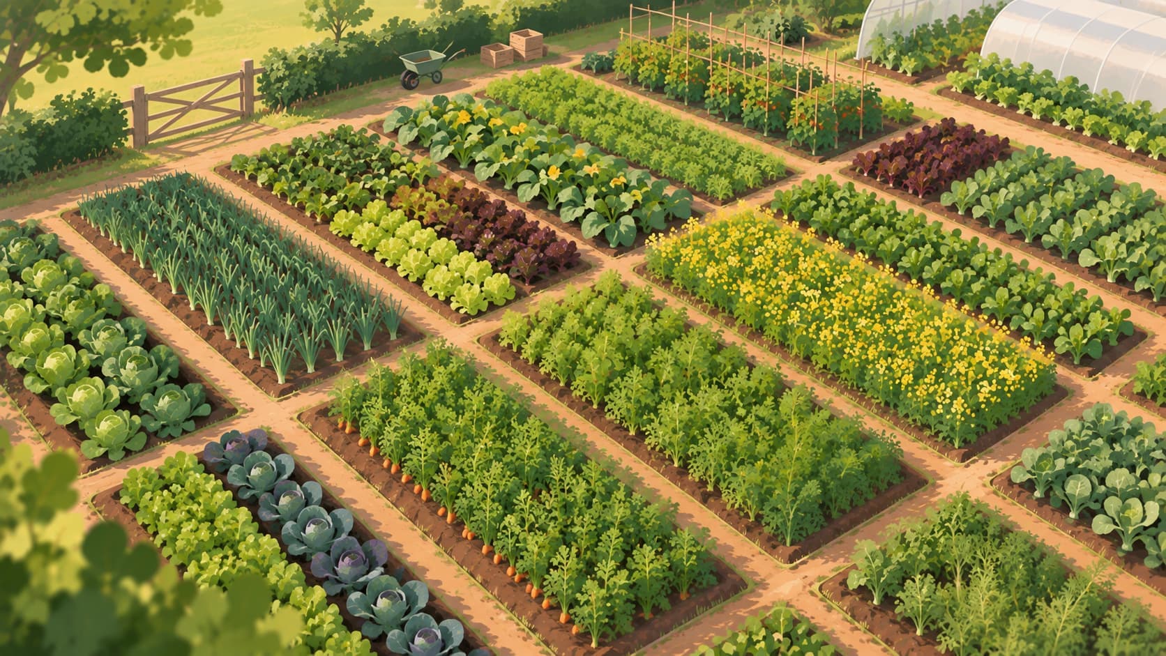Micro-ferme vue d'en haut