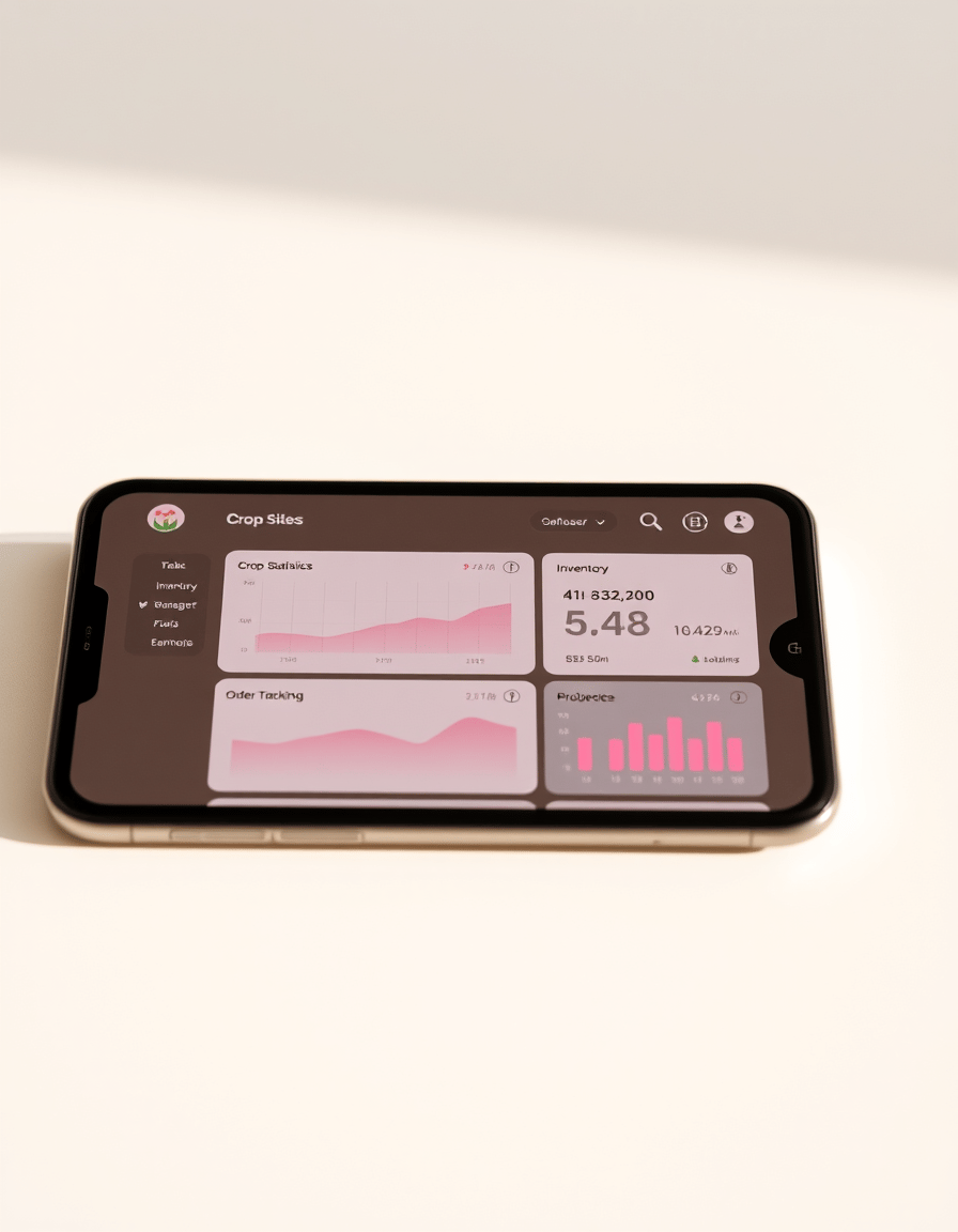 Agricultural software dashboard